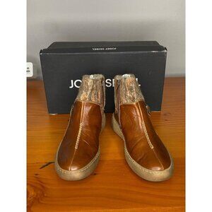 Josef Seibel Maren 22 Shearling-Lined Brown Leather Boots comfort size 6 / 37